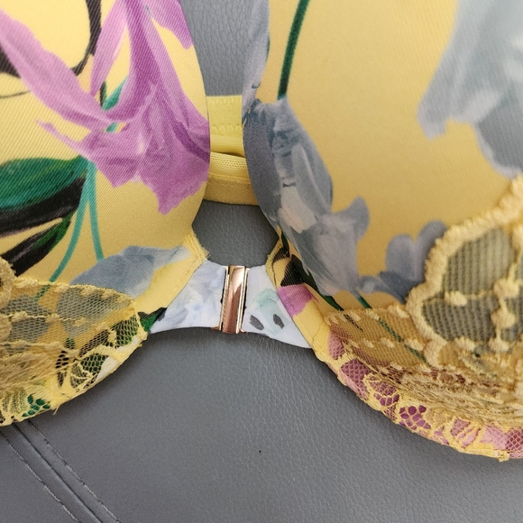 Cacique Lane Bryant Spring Flowers Lightly Lined Balconette Bra 42F - Picture 5 of 9